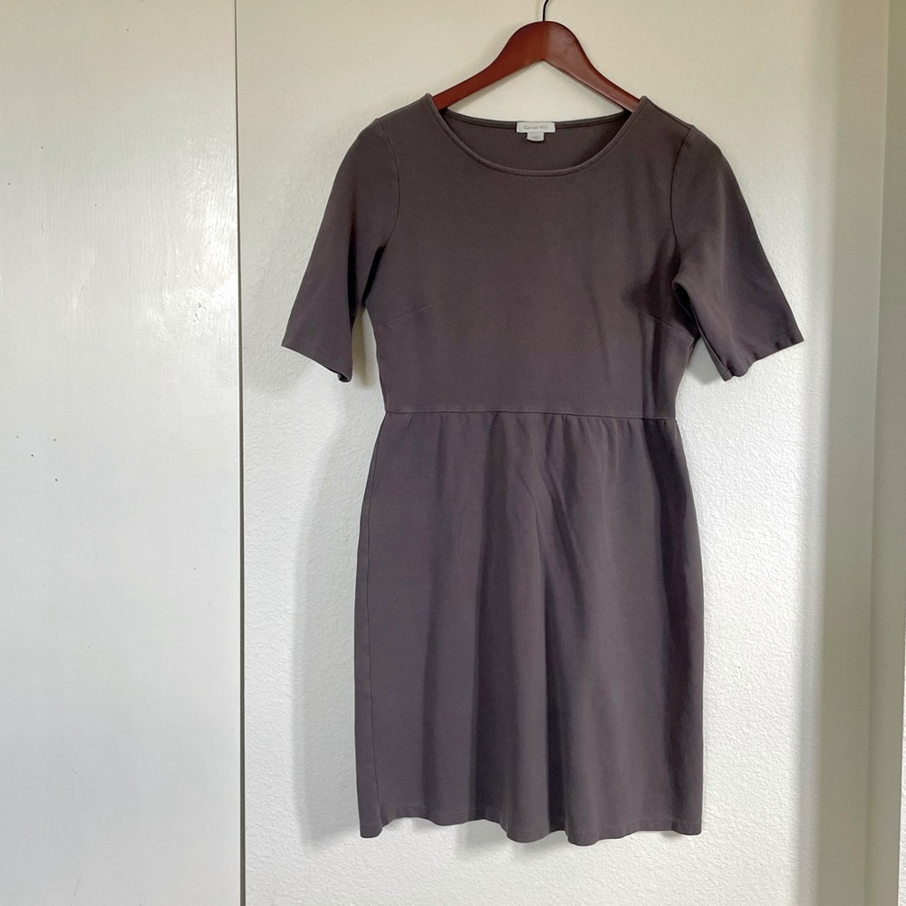 Gray, 3/4 sleeve Garnet Hill dress